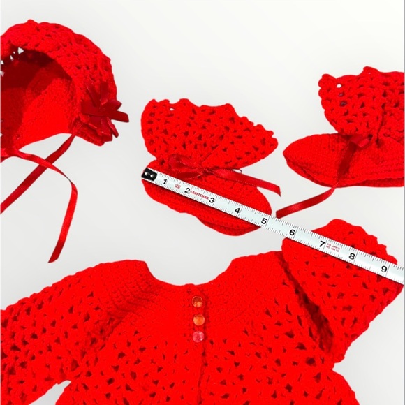 Handmade Red Sweater Set - Picture 11 of 16